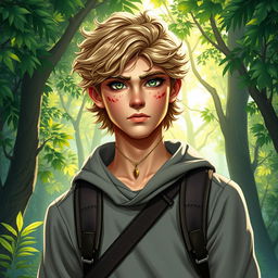 An engaging fantasy book cover inspired by Greek mythology, showcasing a character who is the son of Hermes