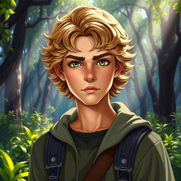 A captivating fantasy book cover inspired by Greek mythology, featuring a character who is the son of Hermes