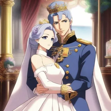 In the anime series, the prince chooses to abdicate his royal position to live a normal life.