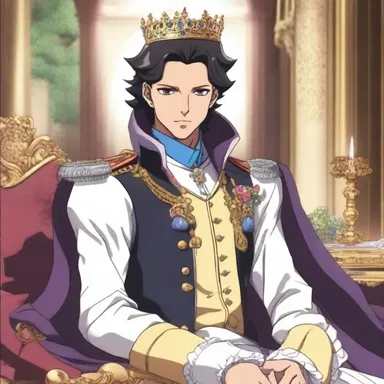 In the anime series, the prince chooses to abdicate his royal position to live a normal life.
