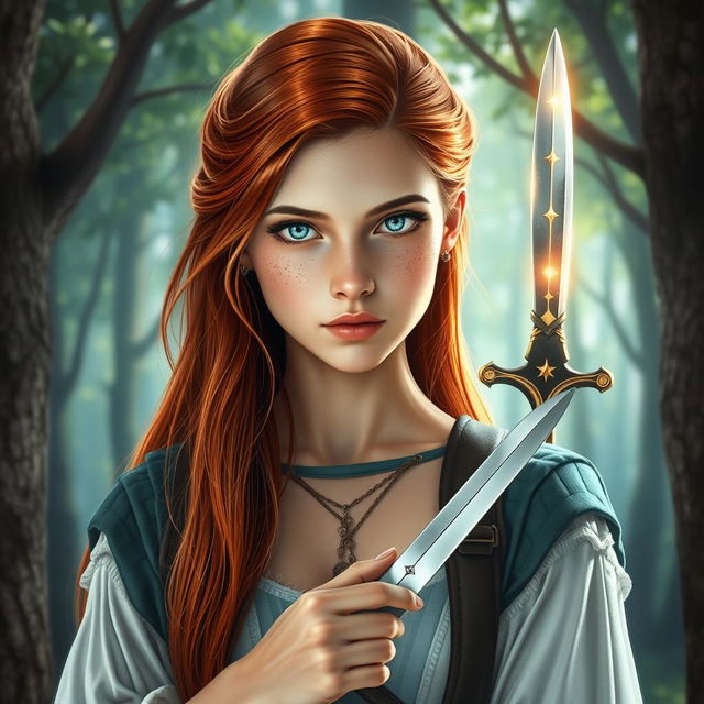 A captivating fantasy book cover featuring a 17-year-old female character, the daughter of Aphrodite