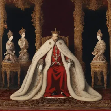 The painting symbolizes a monarch's decision to abdicate the throne and pursue a life of solitude.