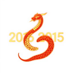 An elegant snake logo designed for Chinese New Year, featuring intricate patterns and details that reflect traditional Chinese artistry