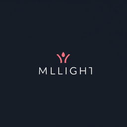 A minimalist logo design in a 1:1 format featuring a shade of red-pink