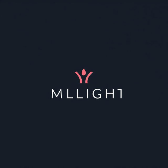 A minimalist logo design in a 1:1 format featuring a shade of red-pink