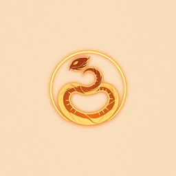 An elegant snake logo beautifully designed inside a circular frame, embodying the spirit of the Chinese New Year