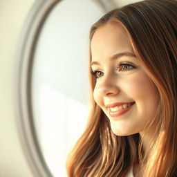 An image of a portrait featuring a girl on the left side
