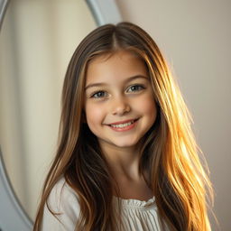 An image of a portrait featuring a girl on the left side