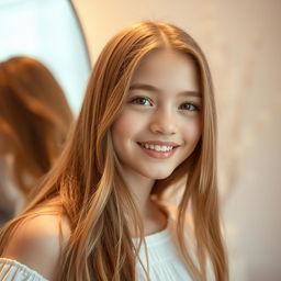 An image of a portrait featuring a girl on the left side
