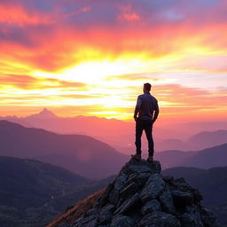 A serene landscape depicting the theme 'Choosing Loneliness to Success'