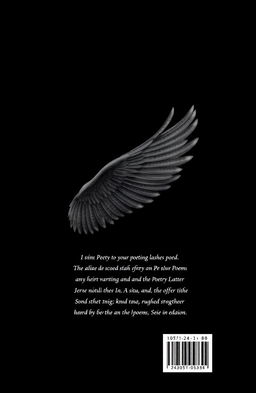 A captivating book back cover design for a Punjabi poetry book featuring a striking black theme
