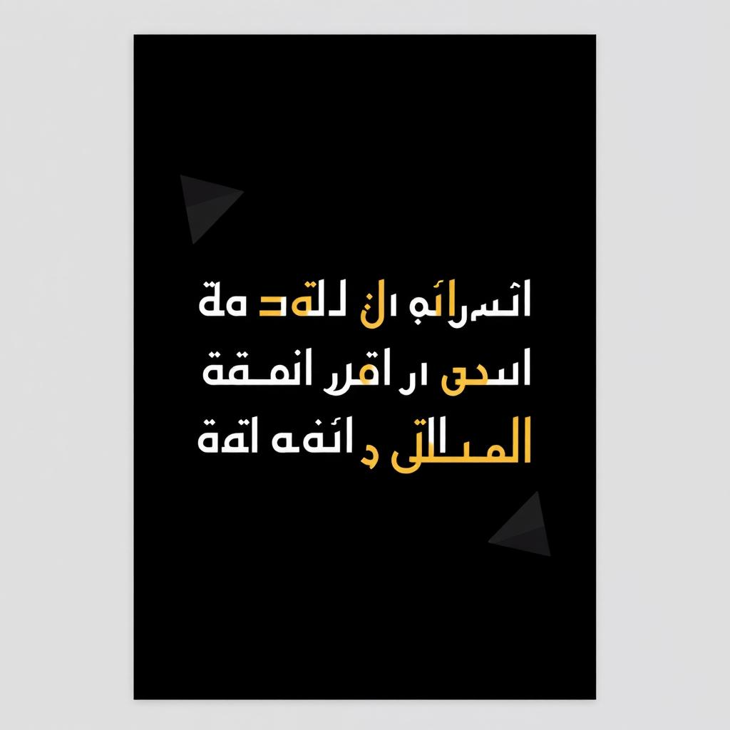 A modern motivational poster with a sleek black background featuring the quote: "درد یا لذت کاری که انجام می دی نمی مونه ولی شرمندگی و افتخارش" in bold, elegant typography