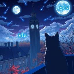 An anime-themed illustration capturing the essence of autumn from a high angle