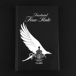 A striking black-themed book cover featuring the elegant silhouette of a bird's wing prominently displayed in the center