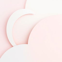 An abstract, minimalistic art piece showcasing a blend of soft pastel colors and geometric shapes