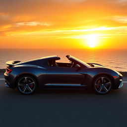 A stunning 2nd generation 4-door sports car, showcasing its sleek and aerodynamic design