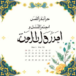 A beautiful Persian calendar page displaying the date ۱۴۰۴/۱۱/۶ in an elegant calligraphic style