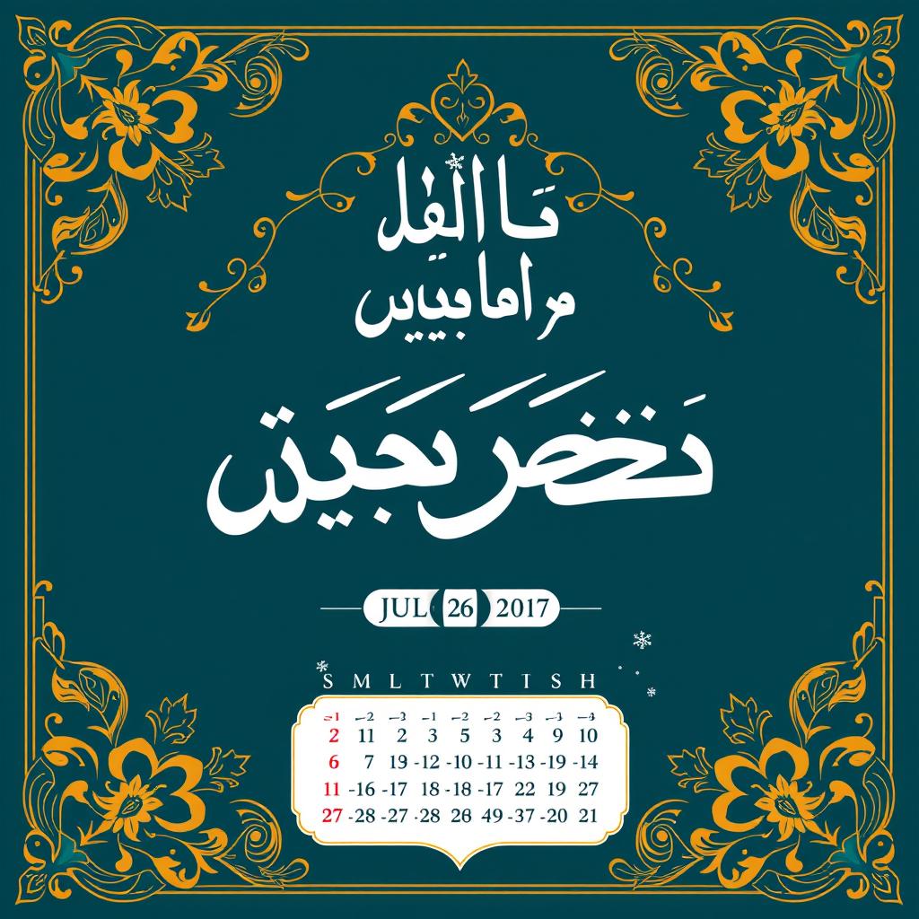 A beautiful Persian calendar page displaying the date ۱۴۰۴/۱۱/۶ in an elegant calligraphic style