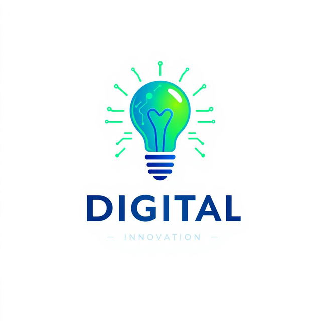 A modern, sleek logo design representing digital innovation