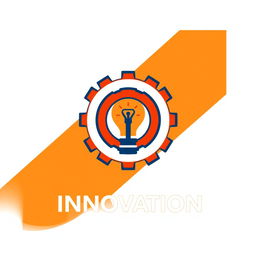 A striking and modern logo design showcasing the concept of innovation
