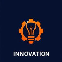 A striking and modern logo design showcasing the concept of innovation