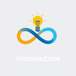 An impactful and modern logo representing the concept of innovation