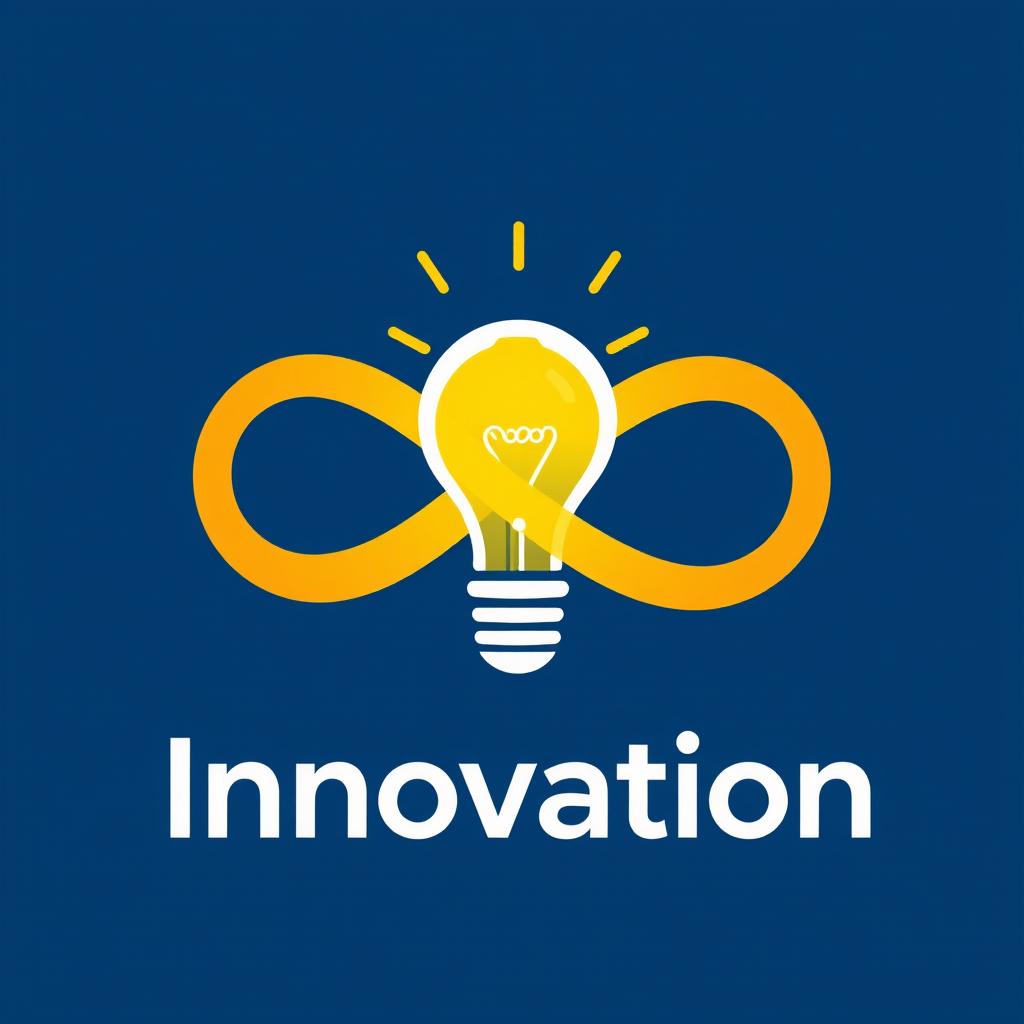 An impactful and modern logo representing the concept of innovation