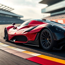 A stunning fusion of the Ferrari 499P and Ferrari SF90 with elements from the Koenigsegg Agera RS and Koenigsegg Jesko
