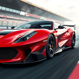 A stunning fusion of the Ferrari 499P and Ferrari SF90 with elements from the Koenigsegg Agera RS and Koenigsegg Jesko