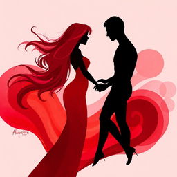 An artistic interpretation of an abstract adult-themed concept, featuring vibrant colors, flowing shapes, and suggestive silhouettes that evoke sensuality and allure without depicting explicit content