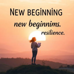 An inspiring visual representation of the theme of new beginnings and resilience