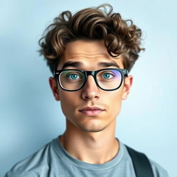 A digitally edited portrait featuring a person with a different face instead of the original