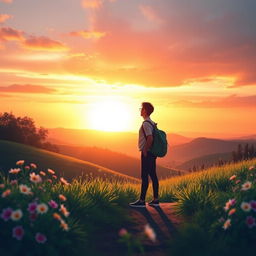 An uplifting visual representation of the theme of new beginnings and resilience