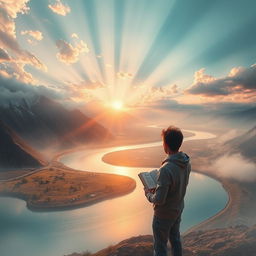 A powerful and thought-provoking visual representation capturing the essence of beginning anew and the transformation of failures into lessons