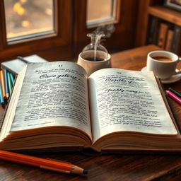 An open book with a mixture of written and blank pages, symbolizing our ongoing story and new possibilities