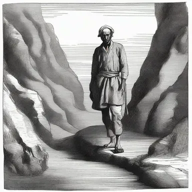 The novel described a harrowing journey where the protagonist had to endure a treacherous terrain, injuring his abdomen and urinary bladder, leading to an abdominovesical infection.