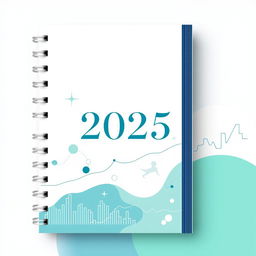 A sleek and modern planner cover for 2025 designed for a technical advisor in the health sector