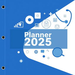 A professional and organized cover design for a 2025 planner aimed at a health technical advisor specializing in monitoring for the Health Department