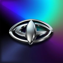 A metallic and 3D version of the existing logo, maintaining the original structure and design elements