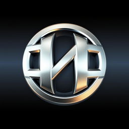 A metallic and 3D version of the existing logo, maintaining the original structure and design elements