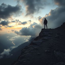 A compelling and evocative visual representation illustrating the concept of courage amidst fear