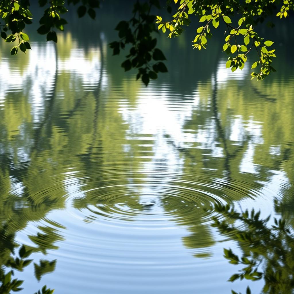 A serene reflection in calm water, symbolizing inner truth and alignment with oneself