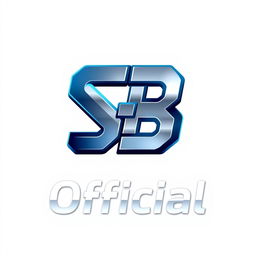 A modern logo design for a YouTube channel named 'S-B Official'