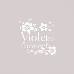 A logo design for a flower shop named 'Violet