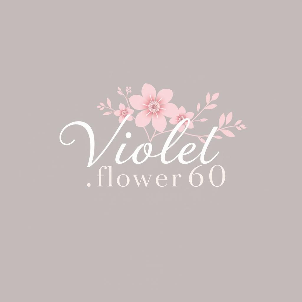 A logo design for a flower shop named 'Violet