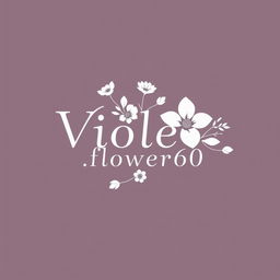 A logo design for a flower shop named 'Violet