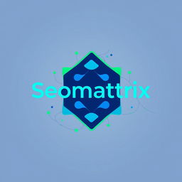 A modern and sleek logo design for "Seomattrix", an innovative digital marketing agency