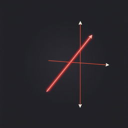 A 3D vector graphic showcasing a red arrow indicating a vector from point A (1, 0, 4) to point B (0, -1, 2)