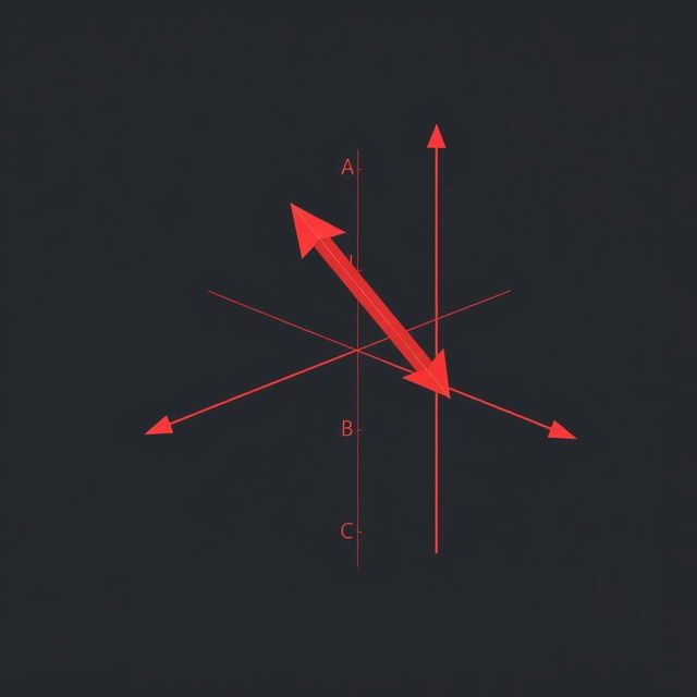 A 3D vector graphic illustrating a vector starting from point A (1, 0, 4) to point B (0, -1, 2)