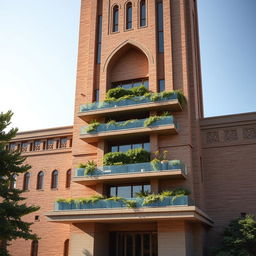 A stunning, visually captivating 20-story tower with a bold modern structure that harmonizes with the historical magnificence of Isfahan's Ali Qapu palace